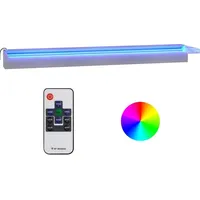 vidaXL Wasserfall Element mit RGB LEDs Edelstahl 90 cm