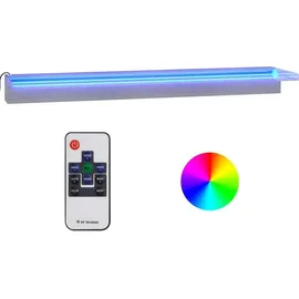 vidaXL Wasserfall Element mit RGB LEDs Edelstahl 90 cm