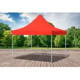 Faltpavillon Faltzelt Pavillon 3x3 Rot Gartenzelt Klappzelt Wasserdicht