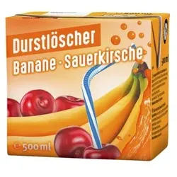 Durstlöscher 12er-Pack Erfrischungsgetränk »Durstlöscher Banane Sauerkirsche« 0,5 Liter