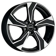 DBV Venezia KB 7,5 x 18 5 x 114 ET55 MB67,1 Schwarz Poliert