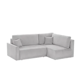 Sofa.de Eckcouch Stoff mit Schlaffunktion 3-Sitzer Blau