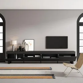 SKRAUT HOME Lowboard 320x57 cm Schwarz Melamin