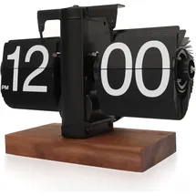 Yusat Retro-Flip-Uhr, Vintage-Tischuhr, Automatisches Drehen, batteriebetrieben, Mechanische Schreibtischuhr,