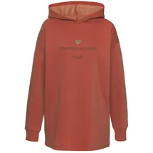 LASCANA Hoodie mit Print braun/rot 36/38