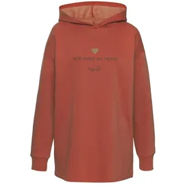 LASCANA Hoodie mit Print braun/rot 36/38