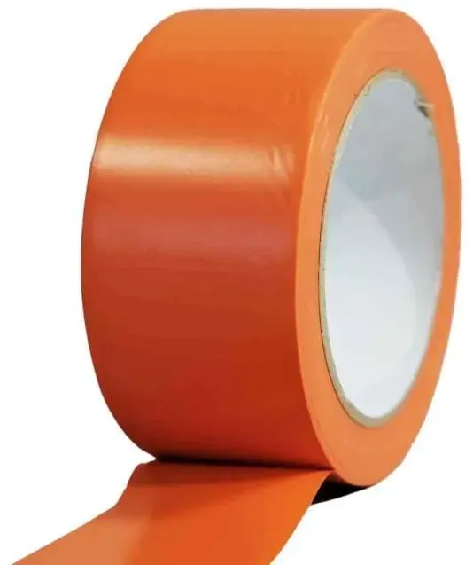 Ruban adhésif PVC orange bâtiment 50 mm x 33 m - TECPLAST - rouleau adhésif 150μ