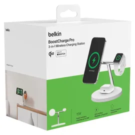 Belkin BoostCharge Pro 3in1 magn.Ladestat.15W ws. WIZ032kqWH
