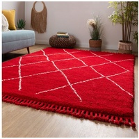 Wollteppich Boumia, Steffensmeier, Rechteckig, Berber Teppich aus Marokko rot 140 cm x 200 cm