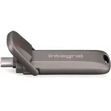 Integral USSD 256 GB Turbo-C USB 3.2 Gen 2×2 Metall-USB-Stick mit ultraschneller tragbarer SSD, Lesen bis 2.000 MB/s & Schreiben bis 1.300 MB/s – Robustes Design aus Zinklegierung