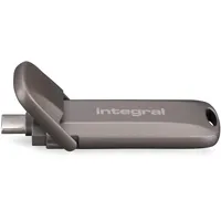 Integral USSD 256 GB Turbo-C USB 3.2 Gen 2×2 Metall-USB-Stick mit ultraschneller tragbarer SSD, Lesen bis 2.000 MB/s & Schreiben bis 1.300 MB/s – Robustes Design aus Zinklegierung