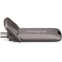 Integral USSD 256 GB Turbo-C USB 3.2 Gen 2×2 Metall-USB-Stick mit ultraschneller tragbarer SSD, Lesen bis 2.000 MB/s & Schreiben bis 1.300 MB/s – Robustes Design aus Zinklegierung