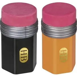 Brunnen 102736303 Doppelspitzer mit Radiergummi Topper, sortiert