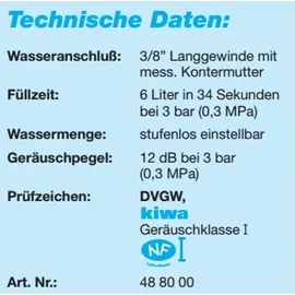 Werit Jomo Universalfüllventil, Lokus Pokus