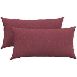 vidaXL Sofakissen 2 pcs Weinrot 80 x 40 cm Stoff