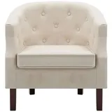 vidaXL Sessel Beige Stoff