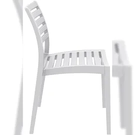 CLP Ares Gartenstuhl 48 x 58 x 82 cm weiß 2er Set