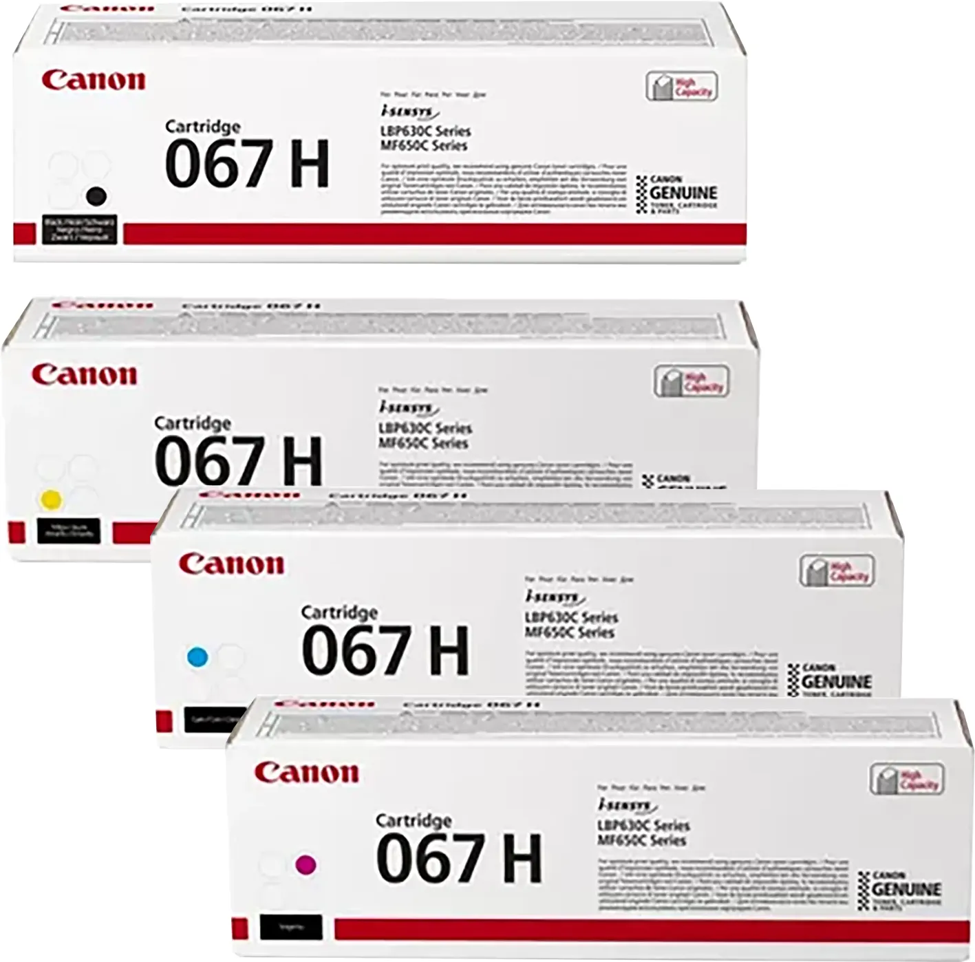Canon Toner-Set 067H (Cyan, Magenta, Yellow, Schwarz) für i-SENSYS MF650 - Canon Gold Partner