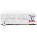 Komfortec Saunatuch 80 x 200 cm weiß 2 St.
