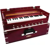 Harmonium BINA Nr. 23B Dx. 3 1/2 Oktaven tragbare Kirsche, 2024 Edition, klein, tragbar, kompakt, Safri, natürliche Farbe, Kirtan, indische Tastatur