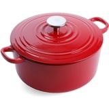 B&K BK Cookware Bourgogne Dutch Oven, Chili Red,