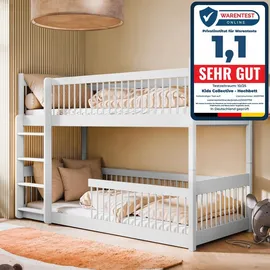 Kids Collective Etagenbett 80 x 180 cm Kiefer massiv weiß
