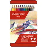 Caran d'Ache Supracolor Soft Pencils - Assorted Colours (Tin of 12)
