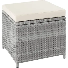 Tectake Barletta Rattan Lounge hellgrau/creme