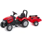 Falk 961B Trettraktor Case IH, für Kinder, mit PM-Anhänger