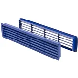 MS Beschläge Lüftungsgitter Türlüftung Kunststoff Blau Paarweise 457mm x 92mm