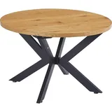 Home Deluxe Esstisch Rund Ausziehbar aventura inkl. Sternfuß - 120 x 120 cm Light Oak |Küchentisch, Esszimmer, Esszimmertisch, Ausziehtisch