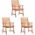 vidaXL Gartenstuhl 60,1 x 69,5 x 33,6 cm braun 3 St.