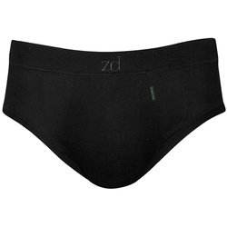 zd ZERO DEFECTS Herren Slip - "Mini", ägyptische Baumwolle, anatomisches Design, Unterhose, einfarbig Schwarz 3XL