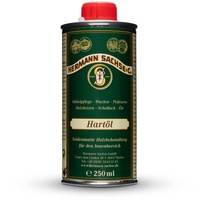 Hermann Sachse Hartöl 250ml für Eiche Nussbaum Akazie Buche - farblos Holzöl zur Pflege im Innenbereich Arbeitsplattenöl - Öl für Tische - Möbelöl auf Basis Leinölfirnis