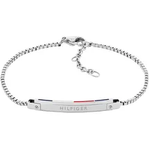 Tommy Hilfiger LINEAR Armkette Edelstahl blau/rot/silber 2780952 Größe 19 cm