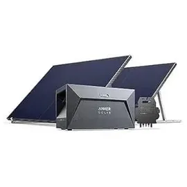 Anker SOLIX RS40P Balkonkraftwerk mit Speicher, Solarbank E1600 und 890Wp Photovoltaik Solarpanel, Typ-N IBC-Modul, 1600Wh Set mit Halterung
