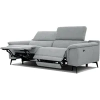 RELAXSOFA FIERO 3-Sitzer mit 2 Relaxfunktionen, silberfarben