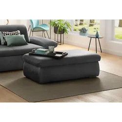 Polsterhocker INOSIGN "Avesa", grau (anthrazit), B:136cm H:43cm T:64cm, 100% Polyester, Hocker, Mit großem Staufach, passend zur Serie "Avesa", B/T/H: 136/64/43 cm