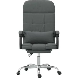 vidaXL Bürostuhl mit Massagefunktion Stoff Dunkelgrau