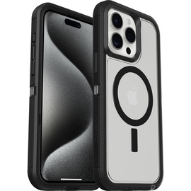 Otterbox Defender XT für iPhone 15 Pro Max Transparent, Schwarz MagSafe, kompatibel