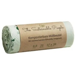 TSP Bio Müllbeutel, 6-8 Liter, 100% heim-kompostierbar 37 x 39 cm, Ideal für alle kompostierbaren Abfälle aus Küche und Garten, 1 Rolle = 25 Stück