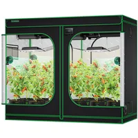 VIVOSUN S848 Growzelt 240x120x200cm Indoor-Wachstumszelt aus hochreflektierendem Mylar mit Beobachtungsfenster und Bodenwanne für Hydrokulturen-Anbausystem in Innenräumen für VS4000/VSF4300