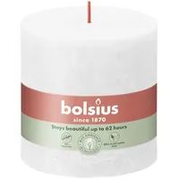 Bolsius Rustik Stumpenkerze 10 x 10 cm wolkiges weiß