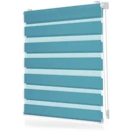 Lichtblick Duo Rollo / Doppelrollo Klemmfix 90 x 220 cm blau