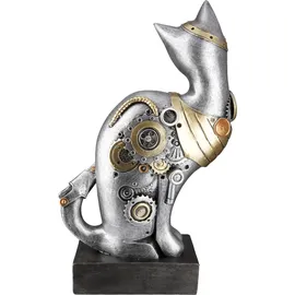 Casablanca by Gilde GILDE Figur Steampunk Cat silberfarben - (H) 30 cm | Gr.: onesize