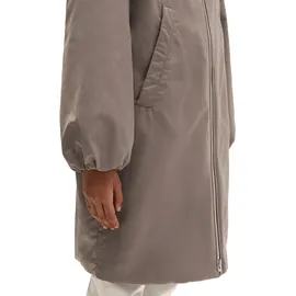 Marc O'Polo "aus recyceltem Polyester-Twill", Damen, Gr. 34, beige (chalky braun), Obermaterial: 100% Polyester. Füllung: 100% Polyester. Futter: 100% Polyamid, unifarben, regular fit, Bündchen, Mäntel Kurzmantel