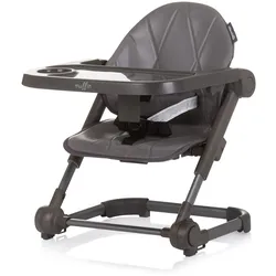 Chipolino Kinderstuhl, Booster Muffin klappbar, Gurt, höhenverstellbar, Tablett beige