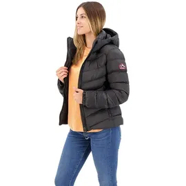 Superdry Damen. Fuji Steppjacke mit Kapuze schwarz 44 - 44