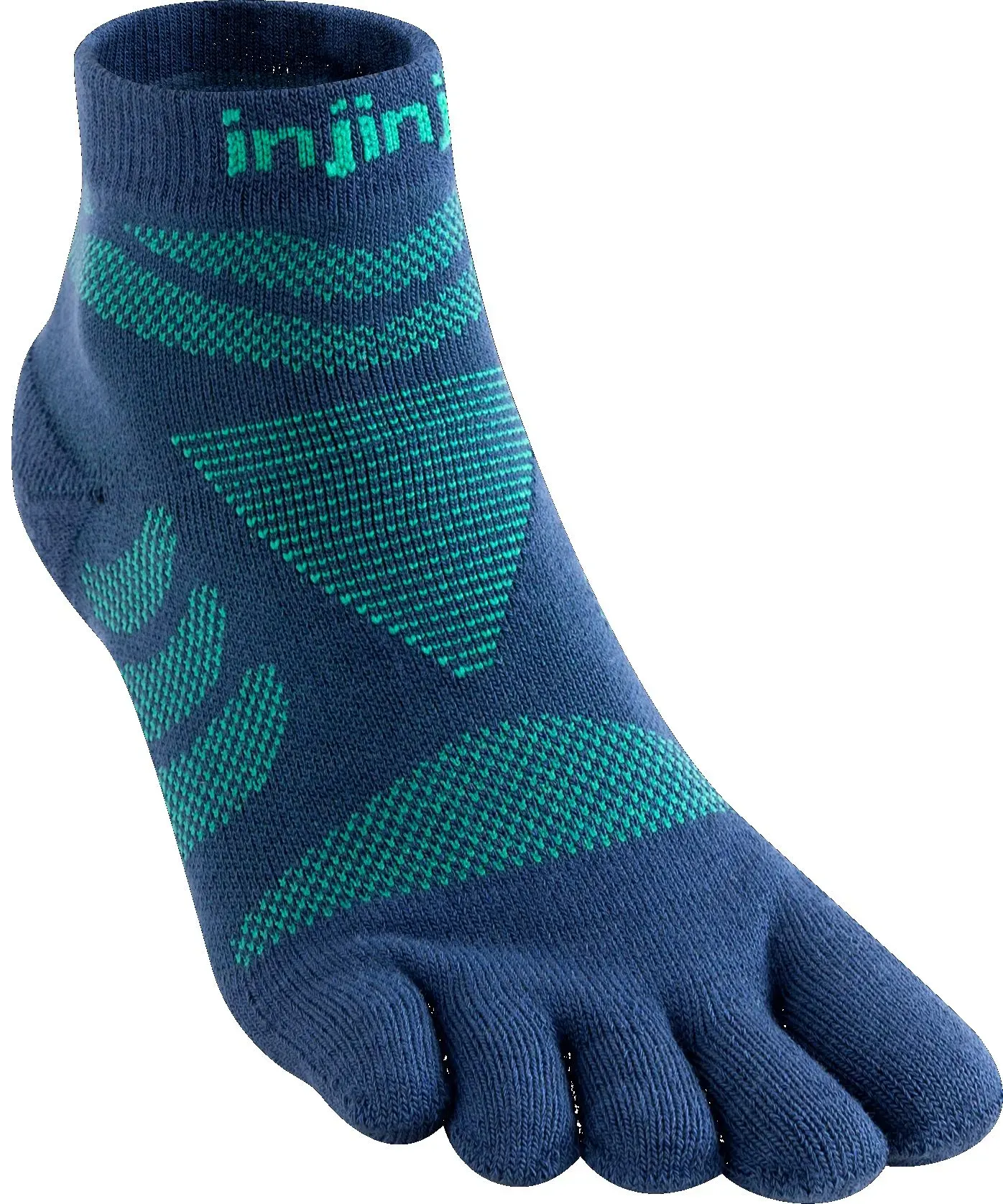 Injinji Damen Ultra Run Mini-Crew Zehensocken - 40,5-44,5 - Poseidon