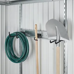 BIOHORT Hakenset »Geräteschrank«, Metall - silberfarben